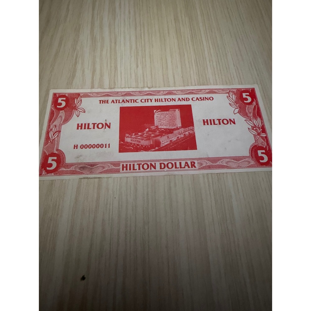 Vintage Atlantic City Hilton Casino $5 Hilton Dollar Fun Night Scrip